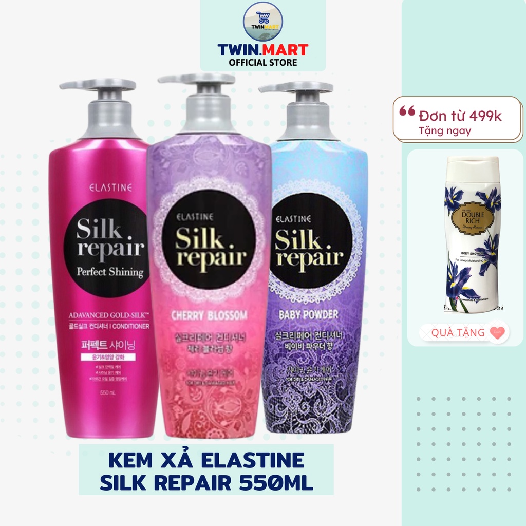 Dầu xả chăm sóc và nuôi dưỡng tóc Elastine Silk Repair 550ml Hàn Quốc