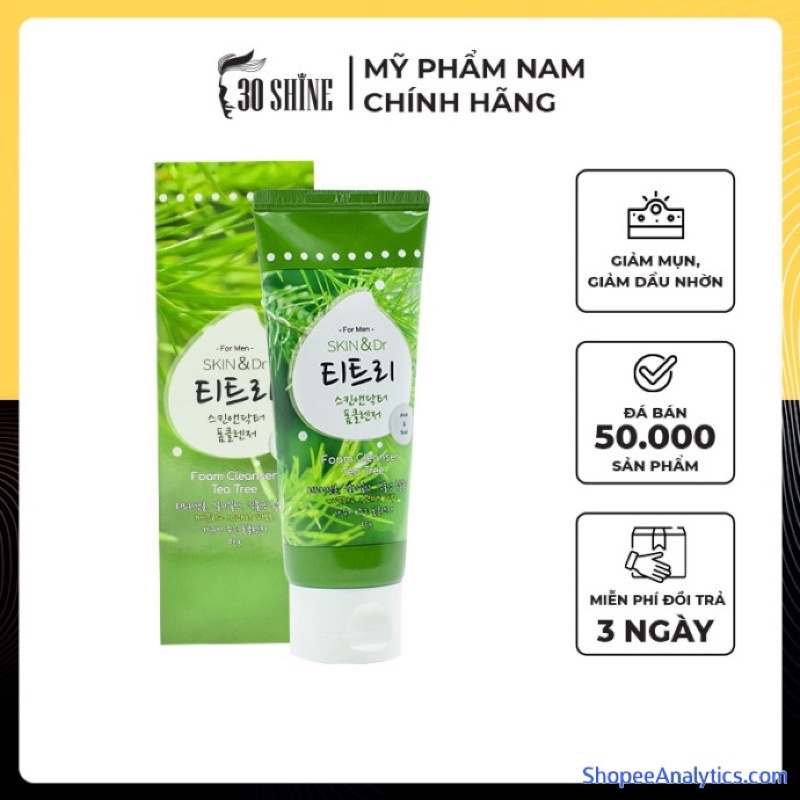 Sữa Rửa Mặt Tràm Trà SKIN&DR Tea Tree - Dành Cho Da Dầu_Mụn