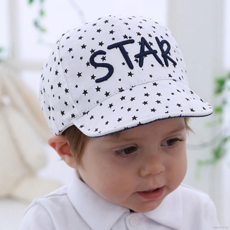 Mũ lưỡi trai cotton thêu chữ STAR cho bé