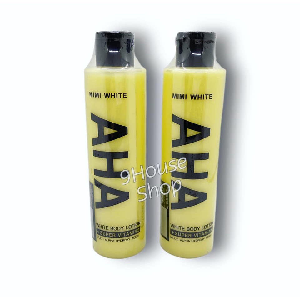 01 Chai Dưỡng Thể Kích Trắng Da Mimi White AHA White Body Lotion +Vitamin Thái Lan 200ml