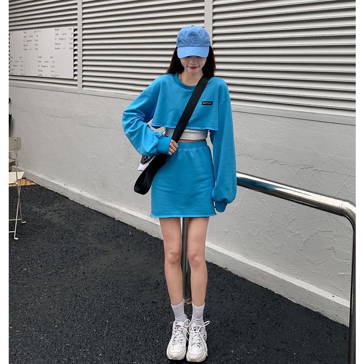 Bộ đồ tay dài in chữ thời trang dành cho nữ