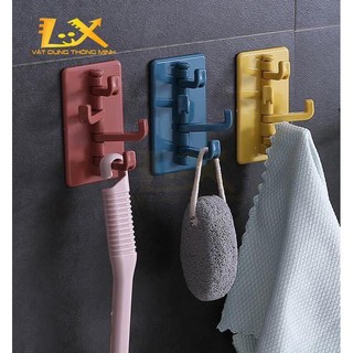 móc treo đồ 4 nhánh dán tường