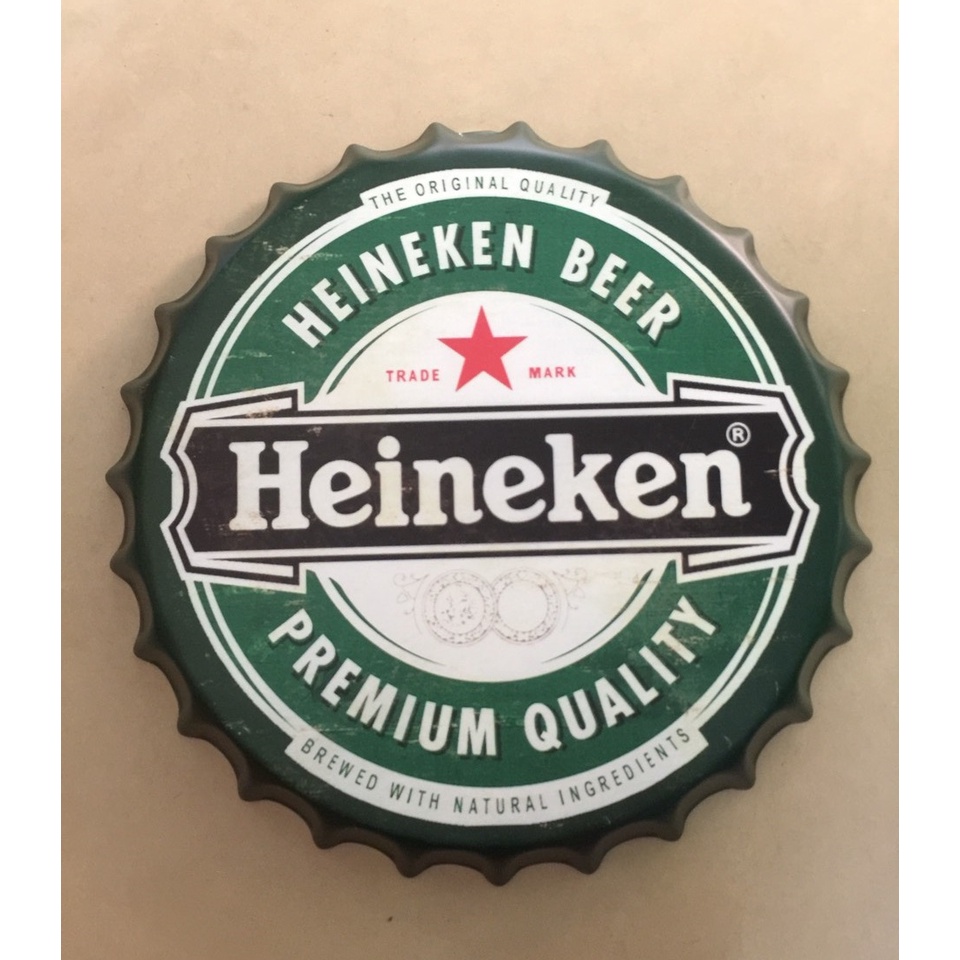 Nắp chai bia bằng sắt trang trí tường quán beer, cafe,... phong cách độc đáo