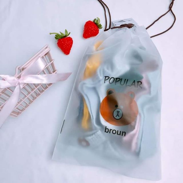 Set vớ gấu ( 10 đôi 10 màu kèm túi )