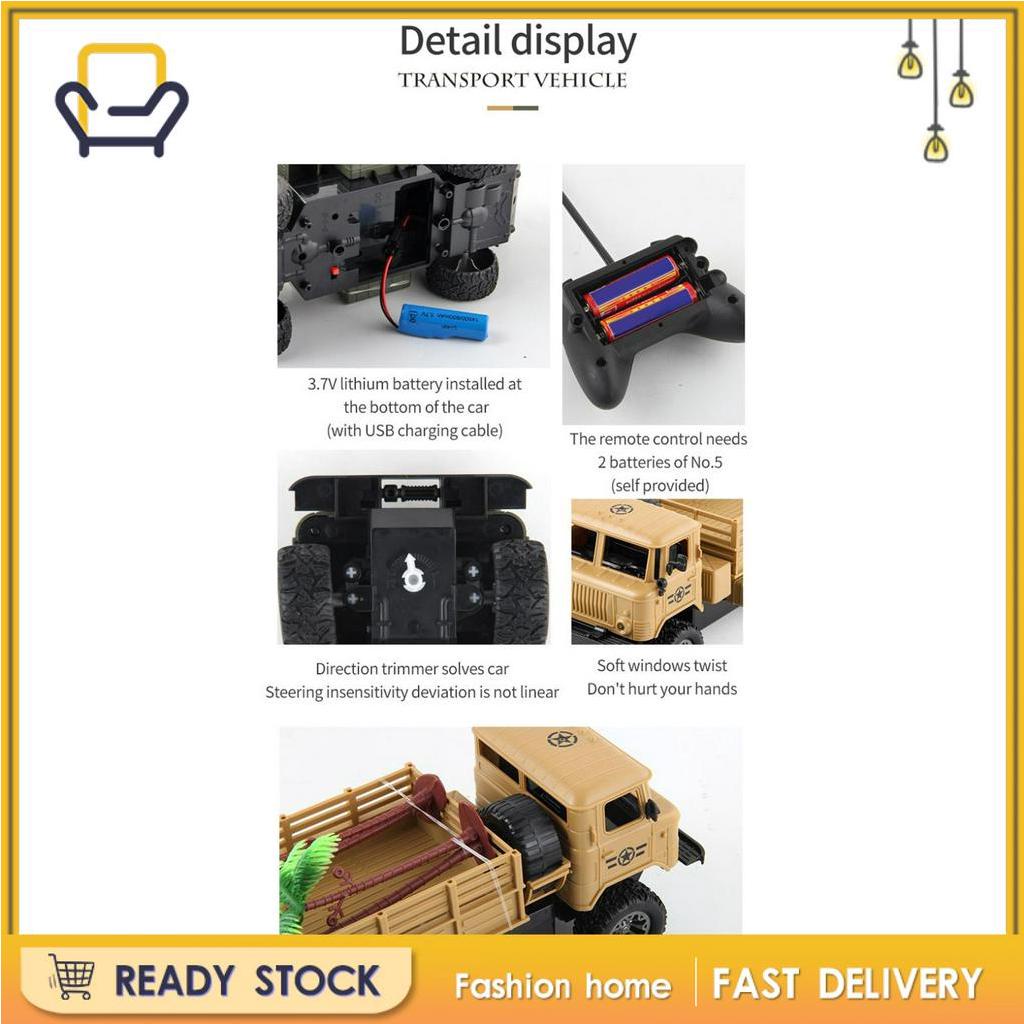 Xe Tải Công Trường Điều Khiển Từ Xa 4 Kênh Có Đèn LED 1 / 20 Happi2ness