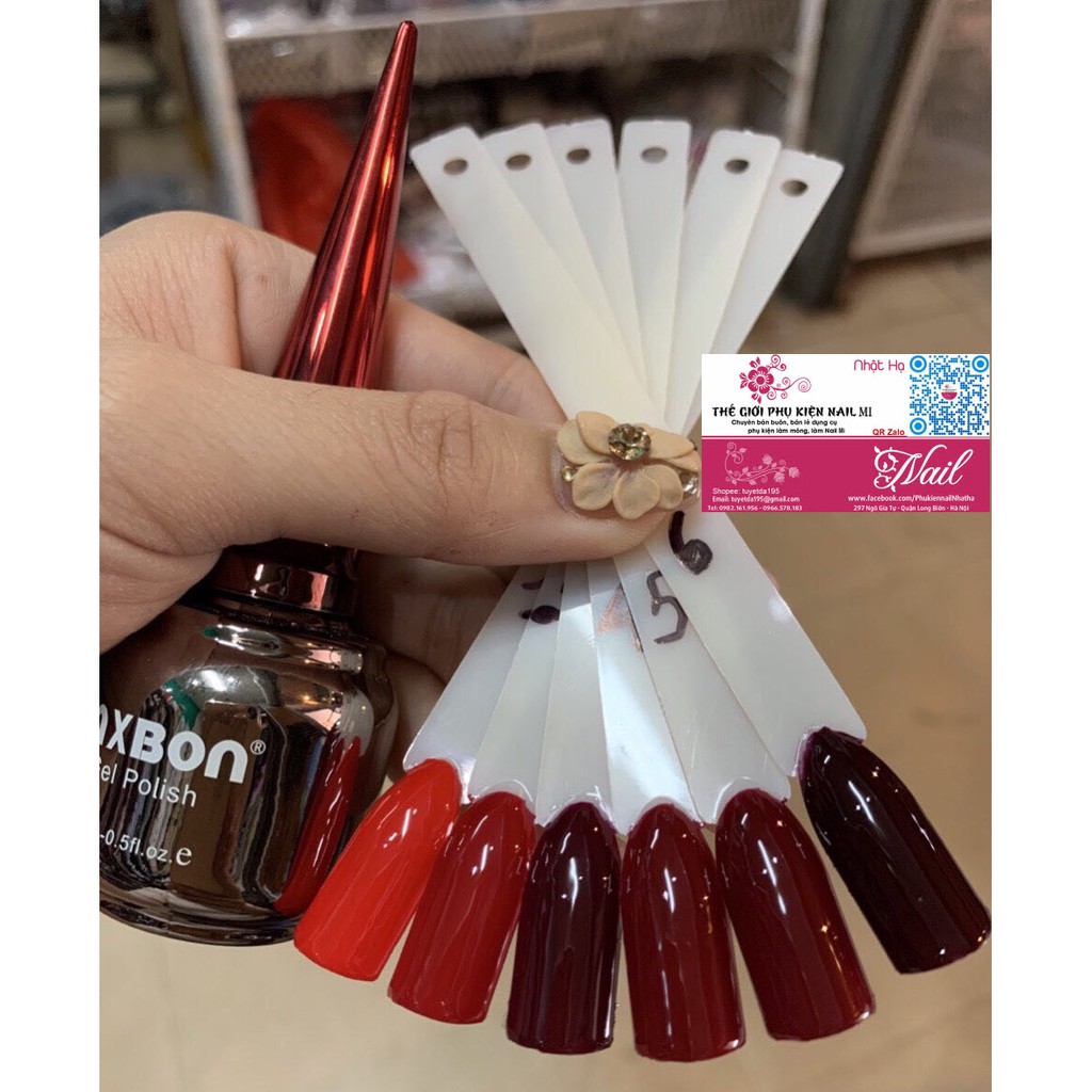 Sơn Gel MXBON Tone Đỏ Đẹp Quý Phái, Chất Sơn Chuẩn, Bóng Mượt