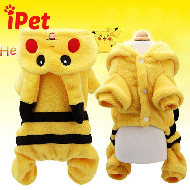 Quần Áo Cho Chó Mèo Hình Pikachu Dễ Thương - iPet Shop