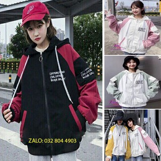Áo khoác nữ phối màu cá tính mã 20