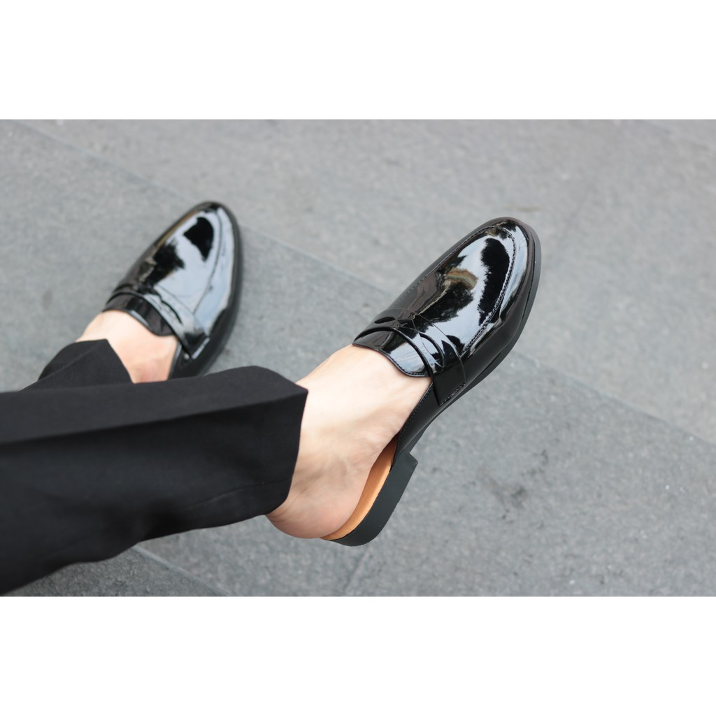 Sục Da Nam,Giày lười Hở Gót,Sục Nam DA BÓNG mùa hè mã L196 | BigBuy360 - bigbuy360.vn