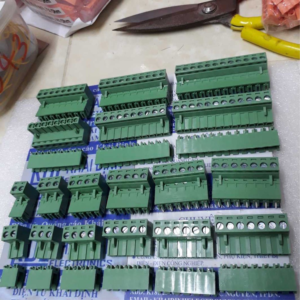 DOMINO, TERMINAL ĐẦU NỐI 2EDG5.08 5.08MM ĐẦU ĐỰC + CÁI  2P/3P/4P/5P/6P/7P/8P/10P/12P kde4160
