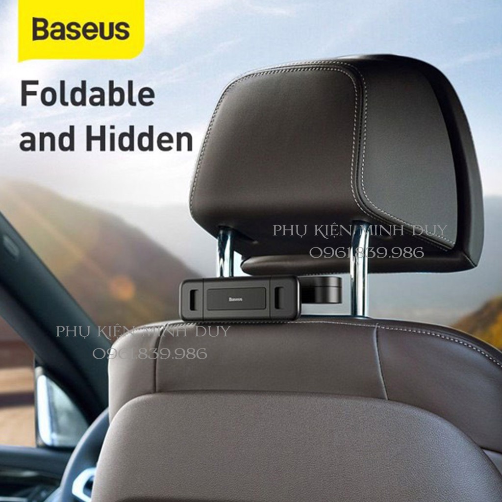 Kẹp Ipad/ điện thoại xếp gọn dùng gắn lưng ghế trên xe hơi Baseus Fun Journey Backseat Lazy Bracket (4.7 - 12.3 inches)