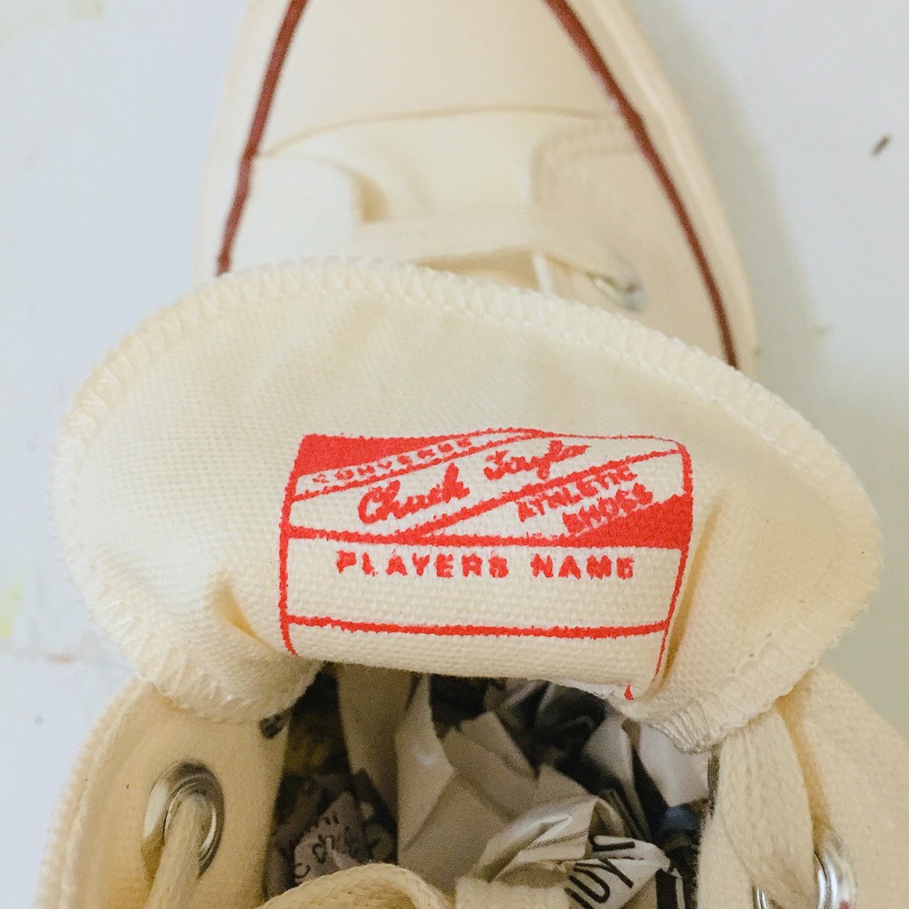 Giày thể thao nam nữ 1970s cao cổ trắng kem, đế cao màu kem, mũi giày bóng | BigBuy360 - bigbuy360.vn