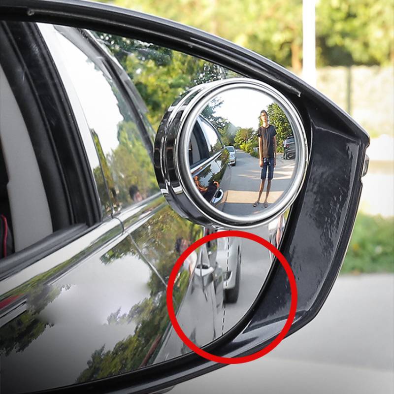 Bộ 2 gương chiếu hậu hình tròn HD không khung có thể điều chỉnh góc rộng 360 độ cho xe hơi