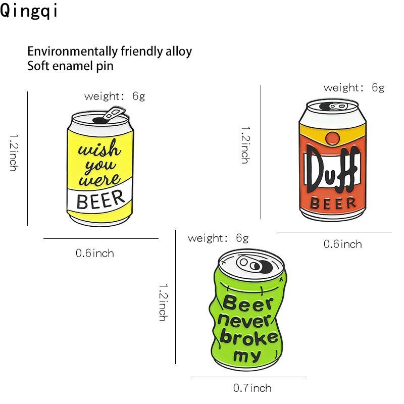 Huy hiệu cài áo Miss Zoe hình lon bia độc đáo đáng yêu