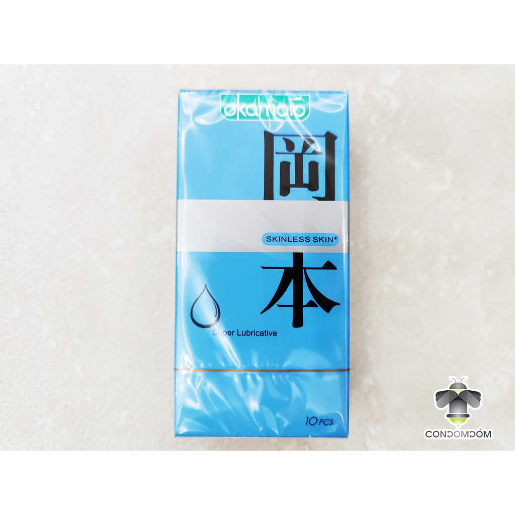 Bao cao su Okamoto Super Lubricative nhiều gel bôi trơn hộp 10 chiếc