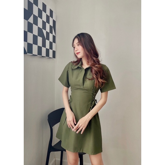 Đầm sơmi đan dây eo tôn dáng ( có bigsize) h40