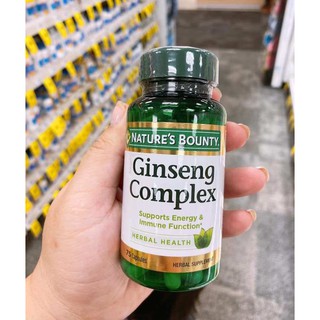 Viên nhân sâm Ginseng Complex NATURE'S BOUNTY 75 viên, Mỹ