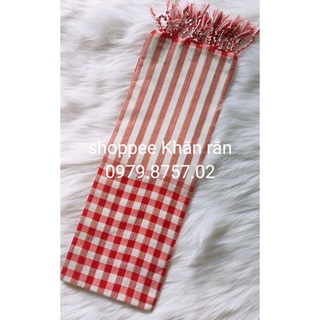 Khăn rằn nam bộ 60x165cm (màu đỏ trắng) ẢNH THẬT