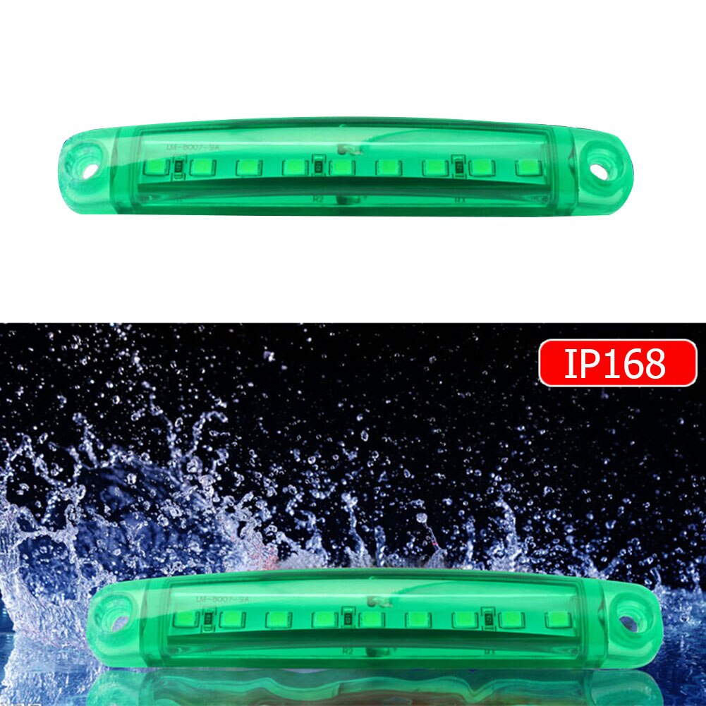 Set 2 Đèn LED Cảnh Báo 24V 9 Bóng Gắn Hông Xe Tải / Xe Moóc