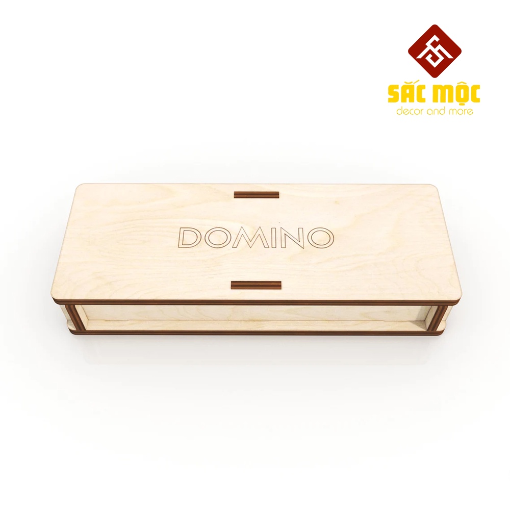 Bộ cờ Dominoes #47 - 28 quân gỗ | Domino tô màu Size 16*6*2 cm