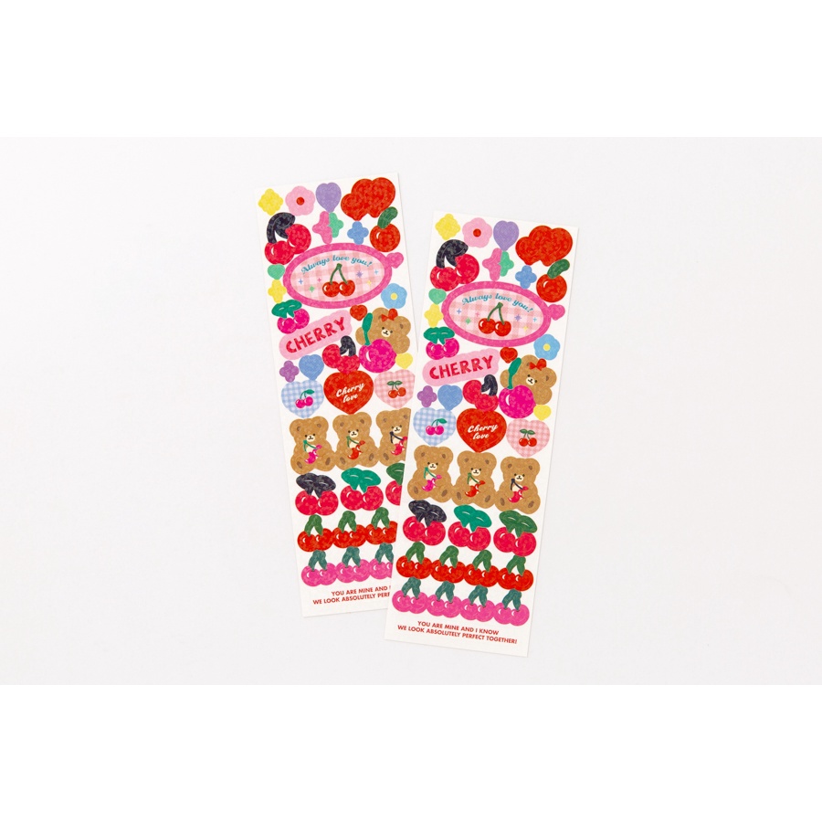 Miếng Dán Sticker ARTBOX Hàn Quốc Hình Gấu Và Quả Anh Đào Dễ Thương