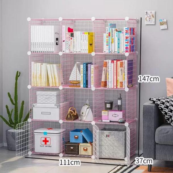 [BÁN THEO TẤM]Lưới sắt thép lắp ghép đa năng làm giá để sách, đồ giá dụng, chuồng Size 35x 35cm