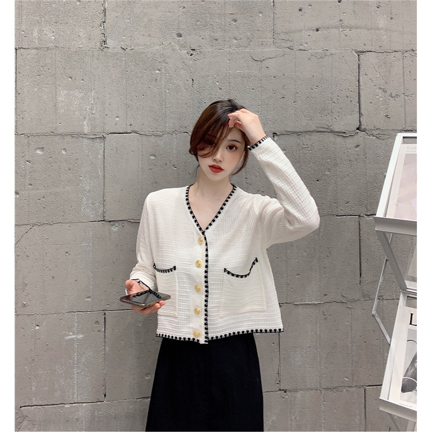 Áo Cardigan Dệt Kim Tay Ngắn Dáng Lửng Trẻ Trung Quyến Rũ Hợp Thời Trang  TOTICHAN AK20