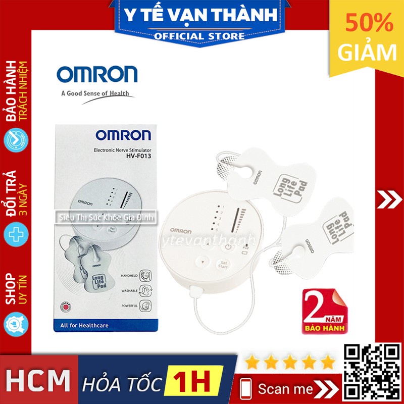 ✅ [Chính Hãng DKSH] Máy Massage Xung Điện: Omron HV-F013 Mát xa, Massa -VT0519 | Y Tế Vạn Thành