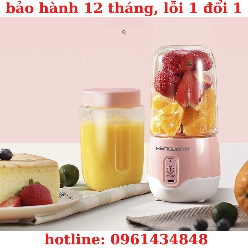 Máy Xay Sinh Tố Cầm Tay Mini 6 Lưỡi, Hàng Nhập Khẩu, Sạc Pin, Bảo Hành 1 Đổi 1 Trong Vòng 7 Ngày - Mẫu Mới 2021