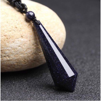 Vòng đeo dây chuyền đá núi lửa Obsidian - Handmade