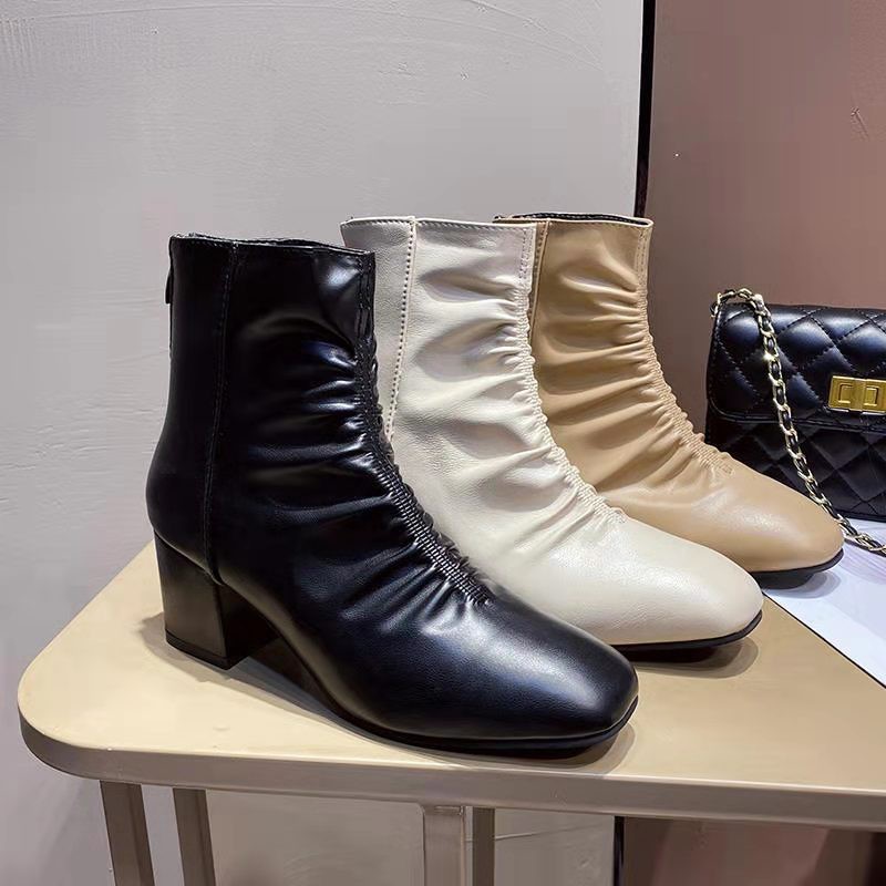 BOOT NHÚN CHUN GÓT TRỤ CAO 8 PHÂN Da mờ F13 | BigBuy360 - bigbuy360.vn