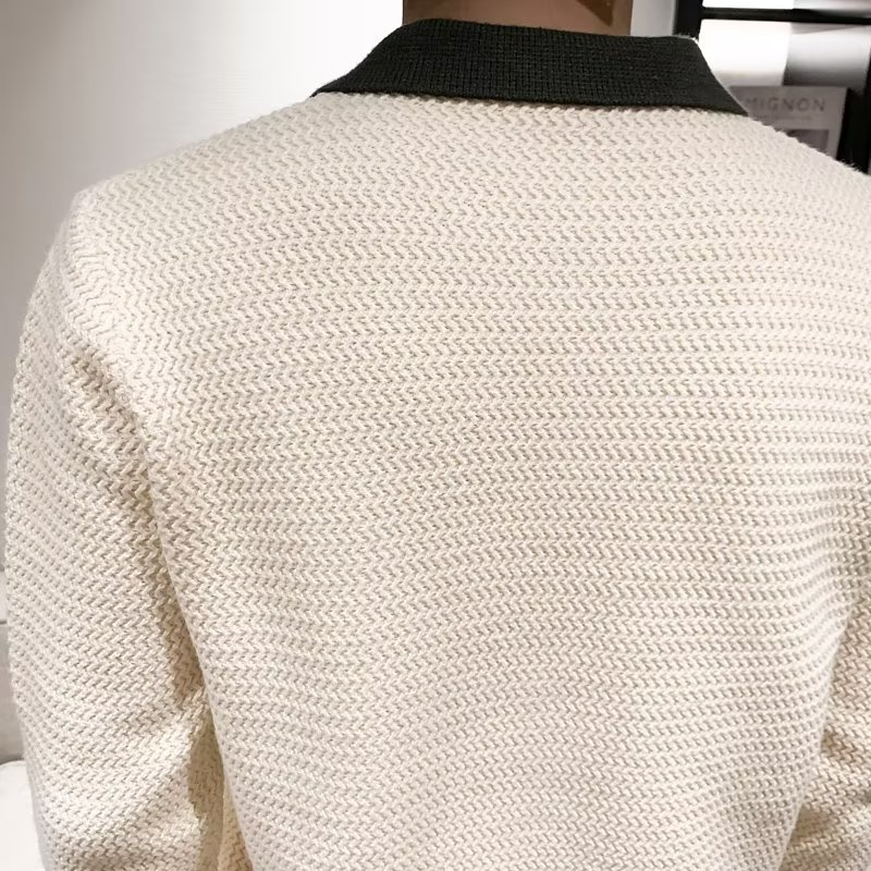 Áo Sơ Mi Dệt Kim Kẻ Sọc Dáng Ôm Phong Cách Hàn Quốc Thời Trang Cho Nam Simple Fashion áo nam đẹp áo sơ mi nam dài tay bigsize Hàn Quốc áo kiểu nam from rộng