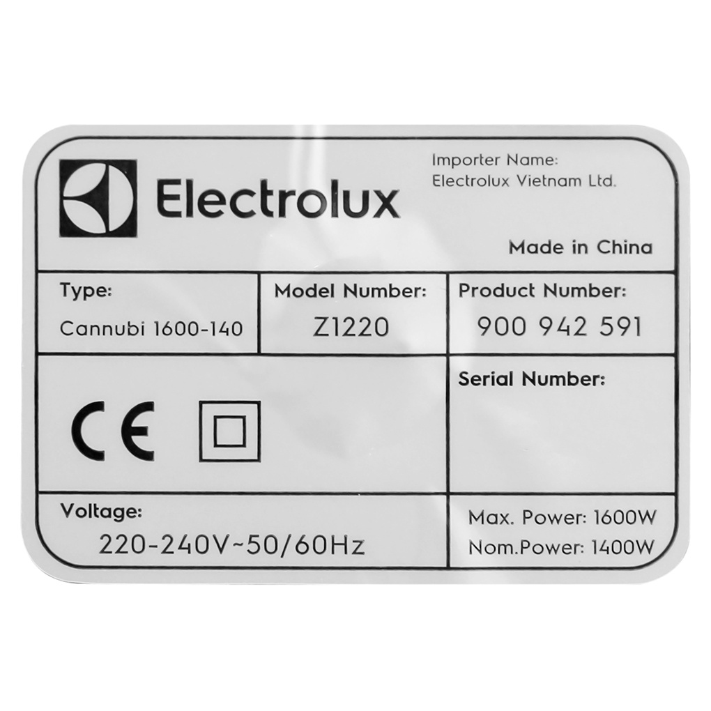 _x0008_Máy hút bụi dạng hộp Electrolux Z1220 công suất hút 260W có đầu hút khe - Chính hãng BH 2 năm