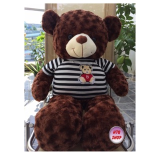 GẤU BÔNG TEDDY CAO CẤP KHỔ VẢI 1M DÀI 80CM NÂU