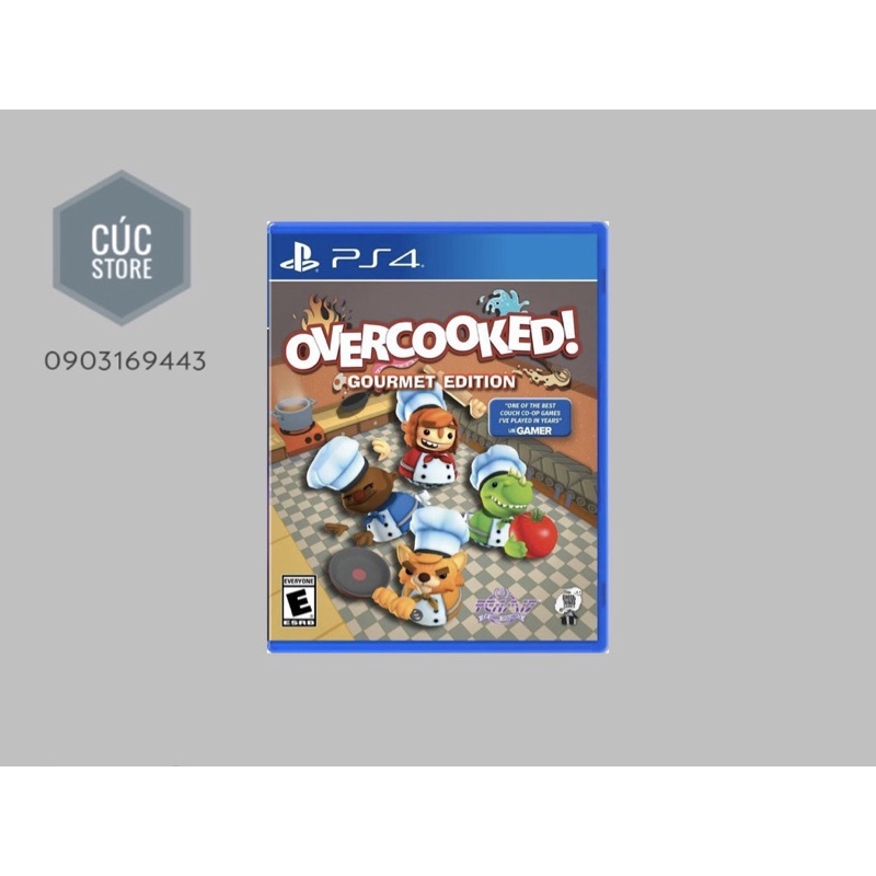 Đĩa chơi game PS4: Overcooked Gourmet Edition