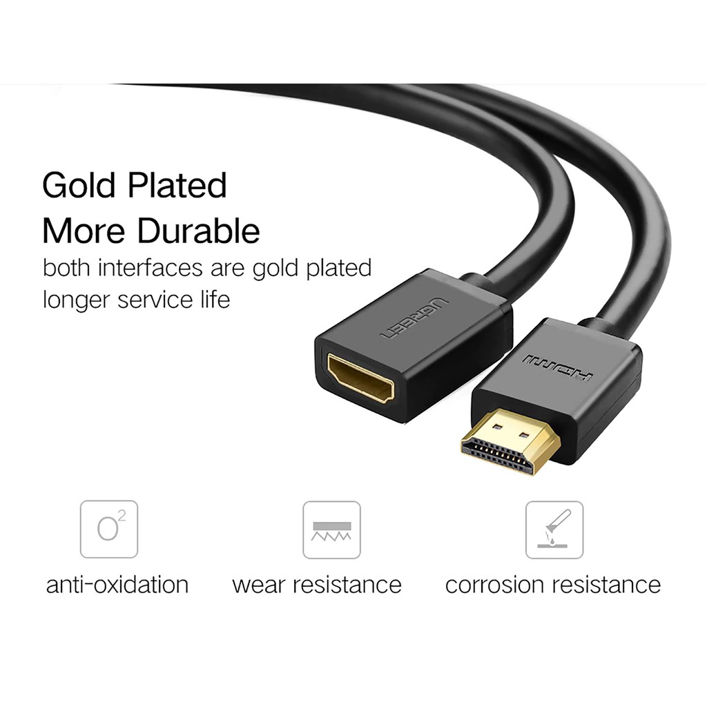 Cáp HDMI 2.0 Nối Dài Cao Cấp UGREEN HD107 Chính Hãng - Support 4K*60Hz