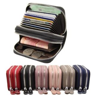 Ví da cầm tay 2 ngăn để thẻ, tiền lẻ