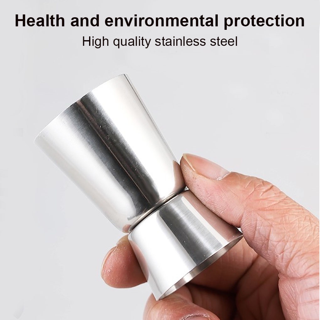 [Coco] Double Jigger for Cocktails 15/30ml Bar Measuring Cup Stainless Steel Mixed Drinks Measurer