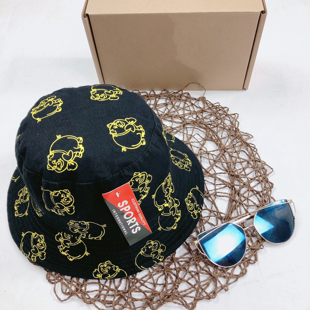 Nón Bucket Con Heo Cao cấp