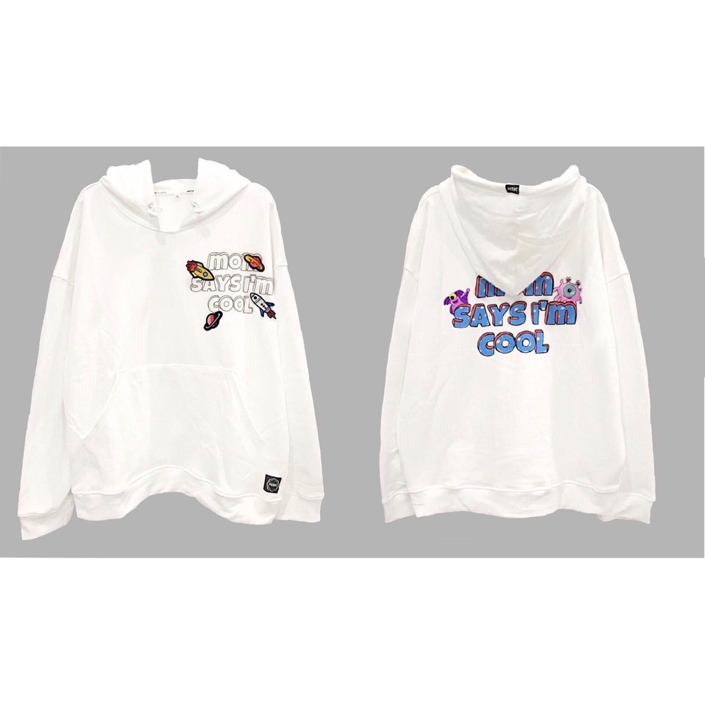 áo hoodie universe trắng vải vừa