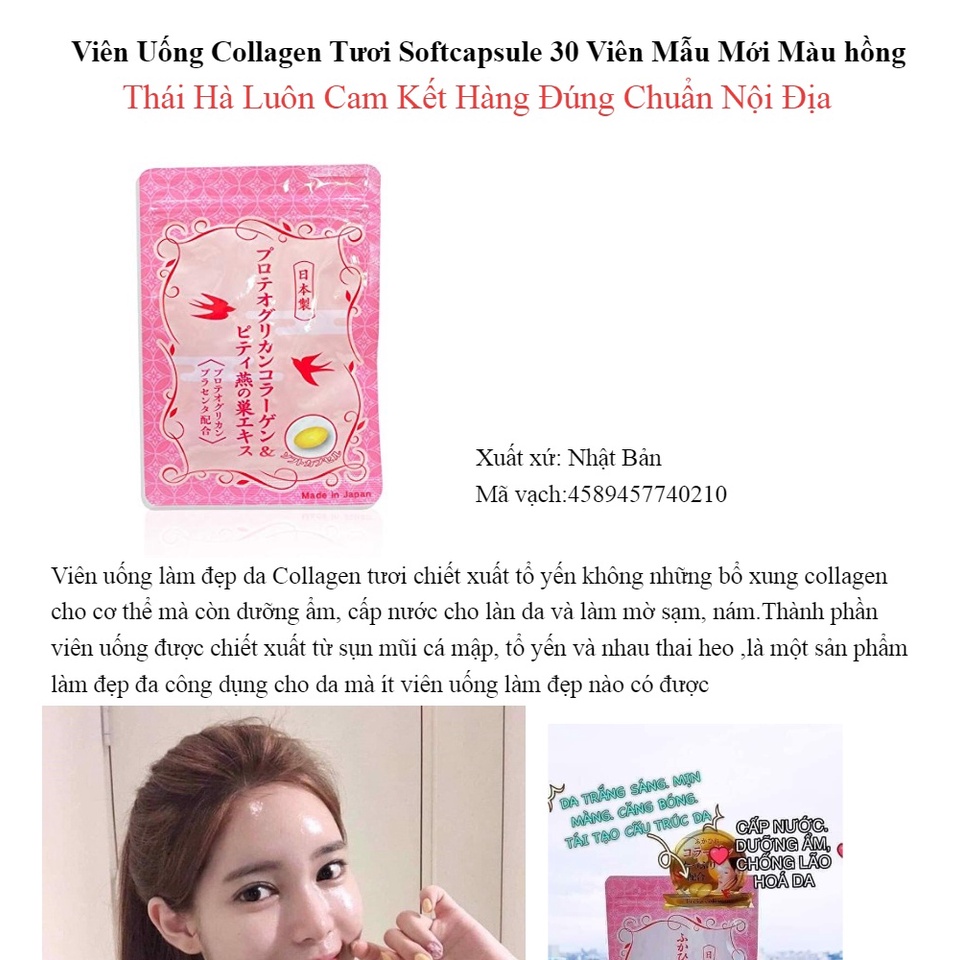 Yến tươi collagen soft capsule