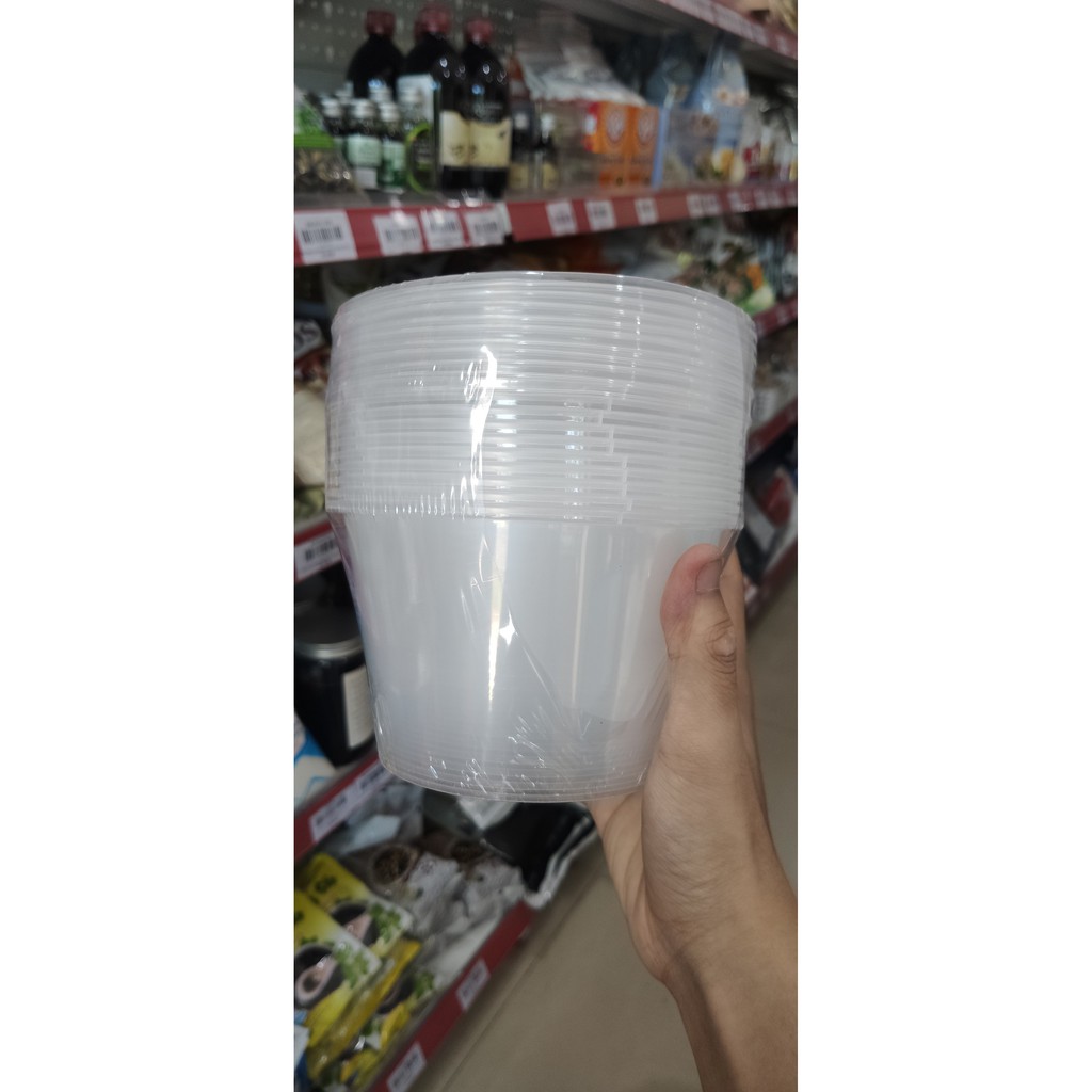Set 10 Hộp Nhựa Tròn Đựng Thực Phẩm