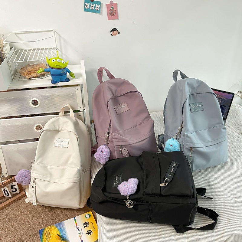 Balo đi học thiết kế đơn giản phong cách Harajuku Hàn Nhật dành cho phái nữ