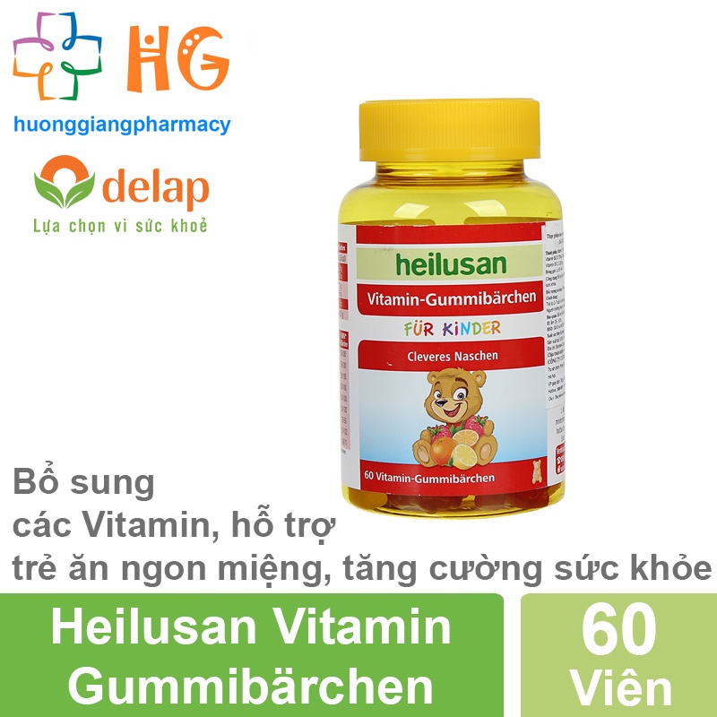 Kẹo dẻo Heilusan Vitamin kẹo gấu bổ sung Multivitamin giúp trẻ tăng cường sức đề kháng ăn ngon miệng
