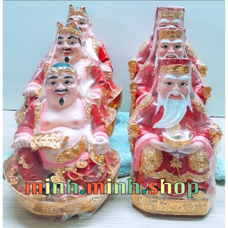 Ông Địa Ông Thần Tài đỏ 10inch + Khuyến mãi bộ giấy cúng