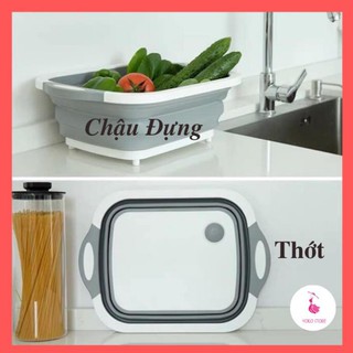 Thớt Kèm Chậu Gấp Gọn Đa Năng
