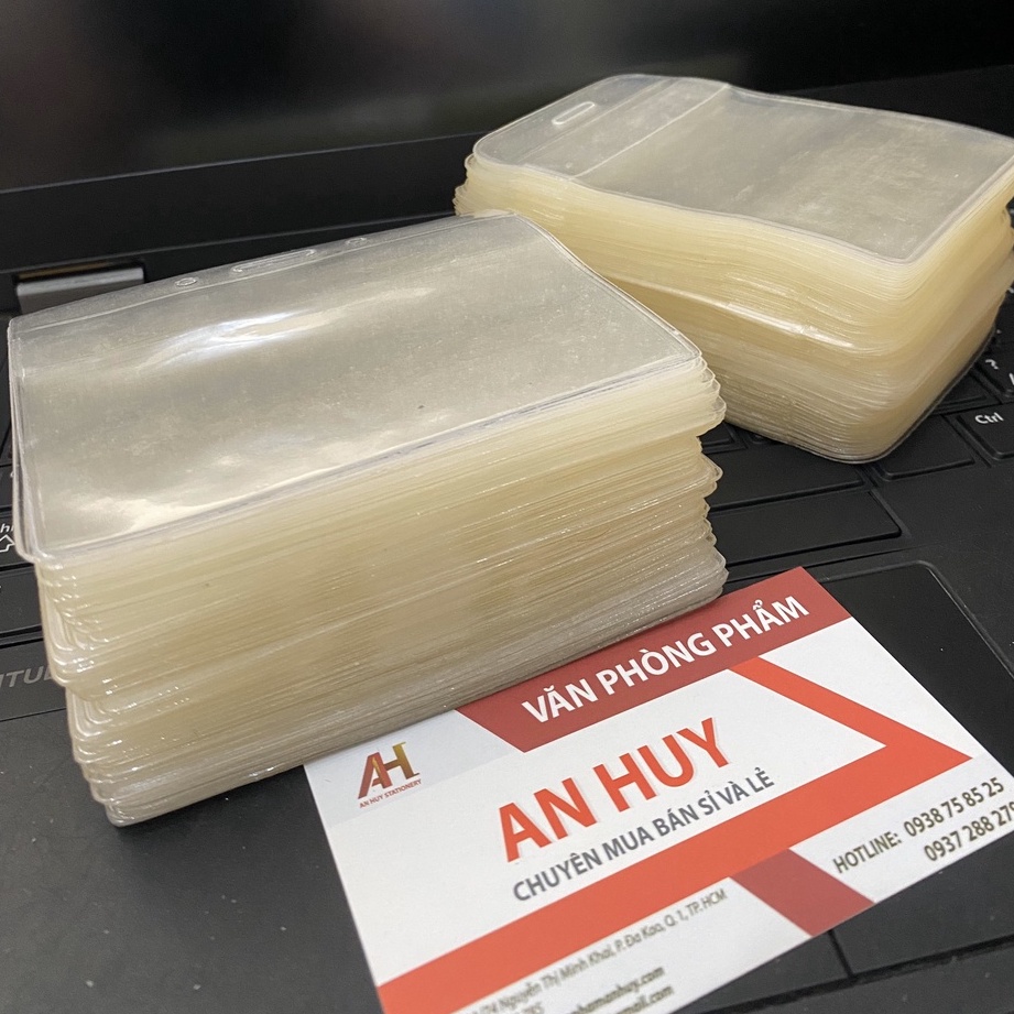 Lốc 100 cái Thẻ đeo bảng tên nhựa dẻo ngang đứng