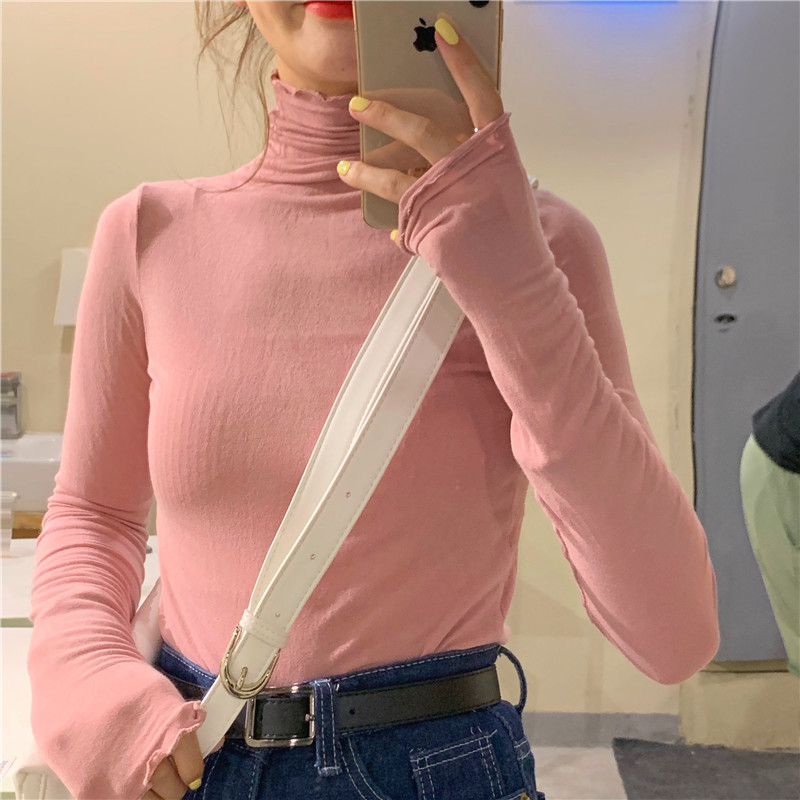 NRVP Áo thun dài tay phong cách thu đông 2020 thanh lịch cho nữ