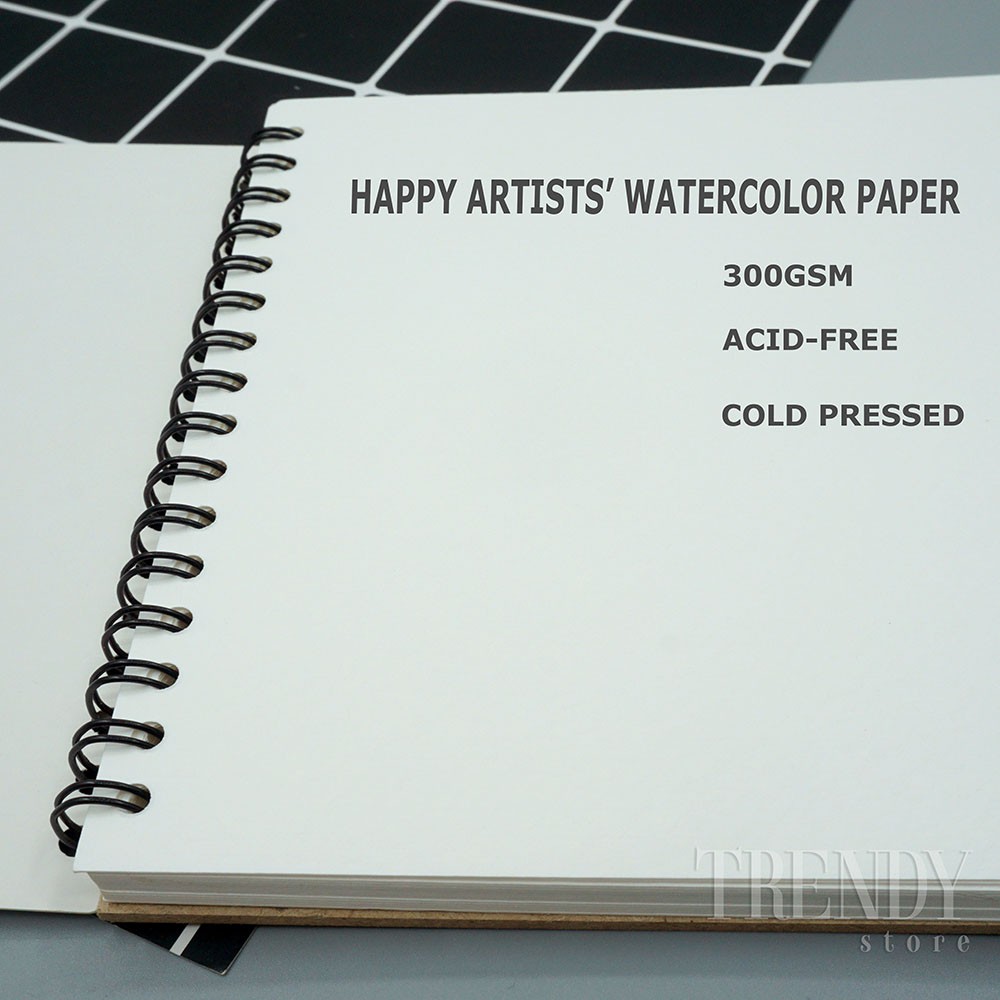Giấy vẽ màu nước HAPPY 300gsm size A5/A4