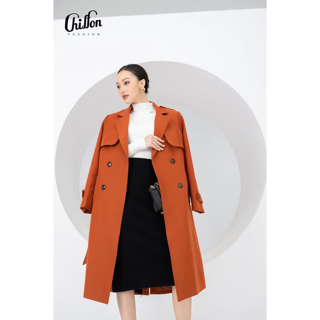 Áo khoác mangto dáng dài cao cấp thiết kế by Chiffon